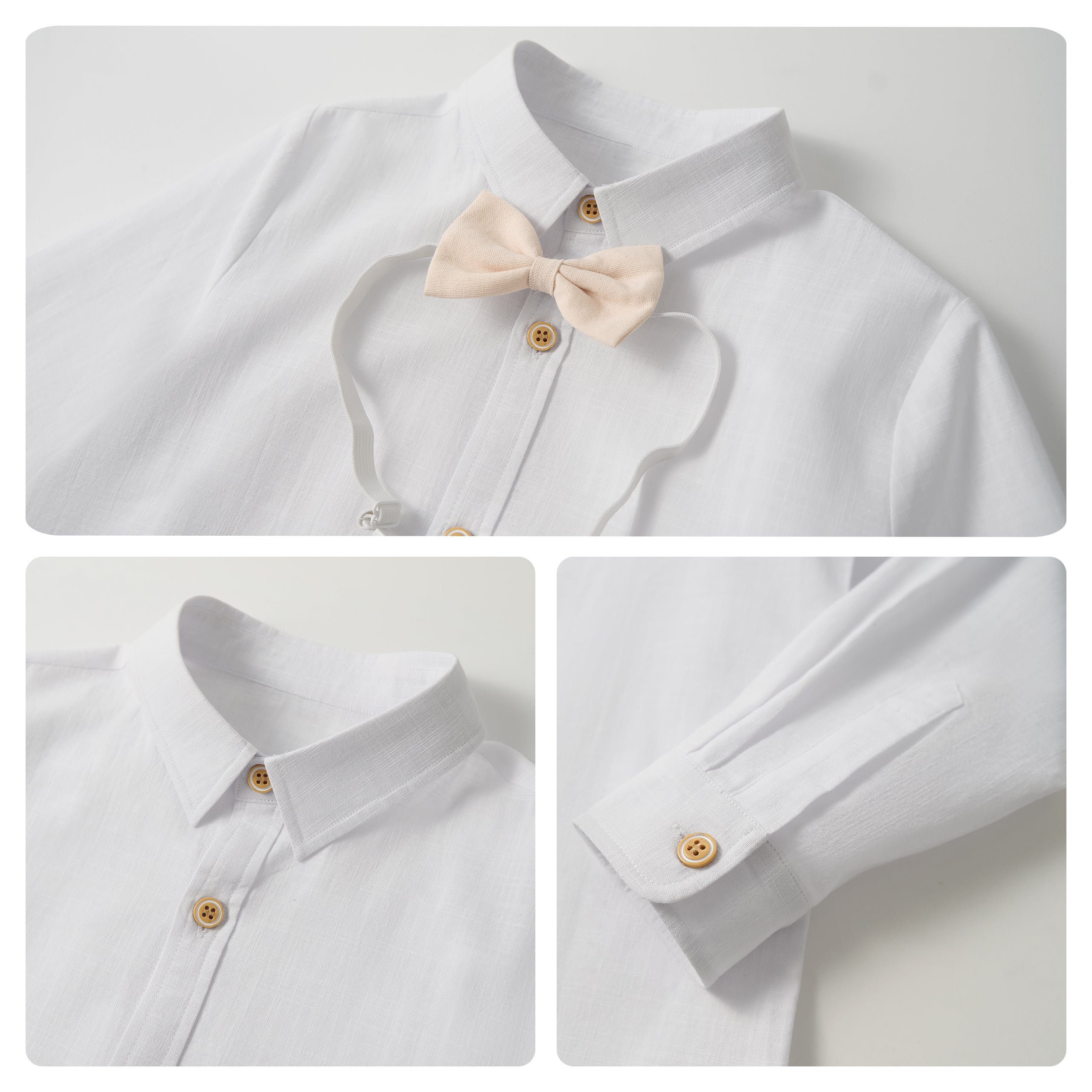 Boys Linen Suit Dress Clothes Kids Graduation Wedding Outfit