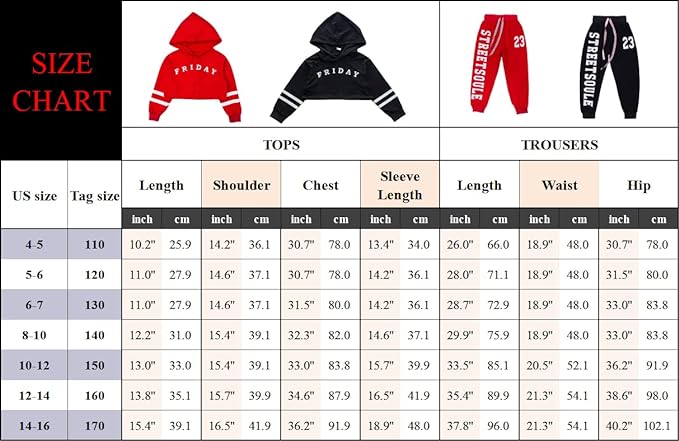 [VIP]Girl's Hip Hop Dance Hoodie Sweatshirt Sweatpants Jogger Tracksuit