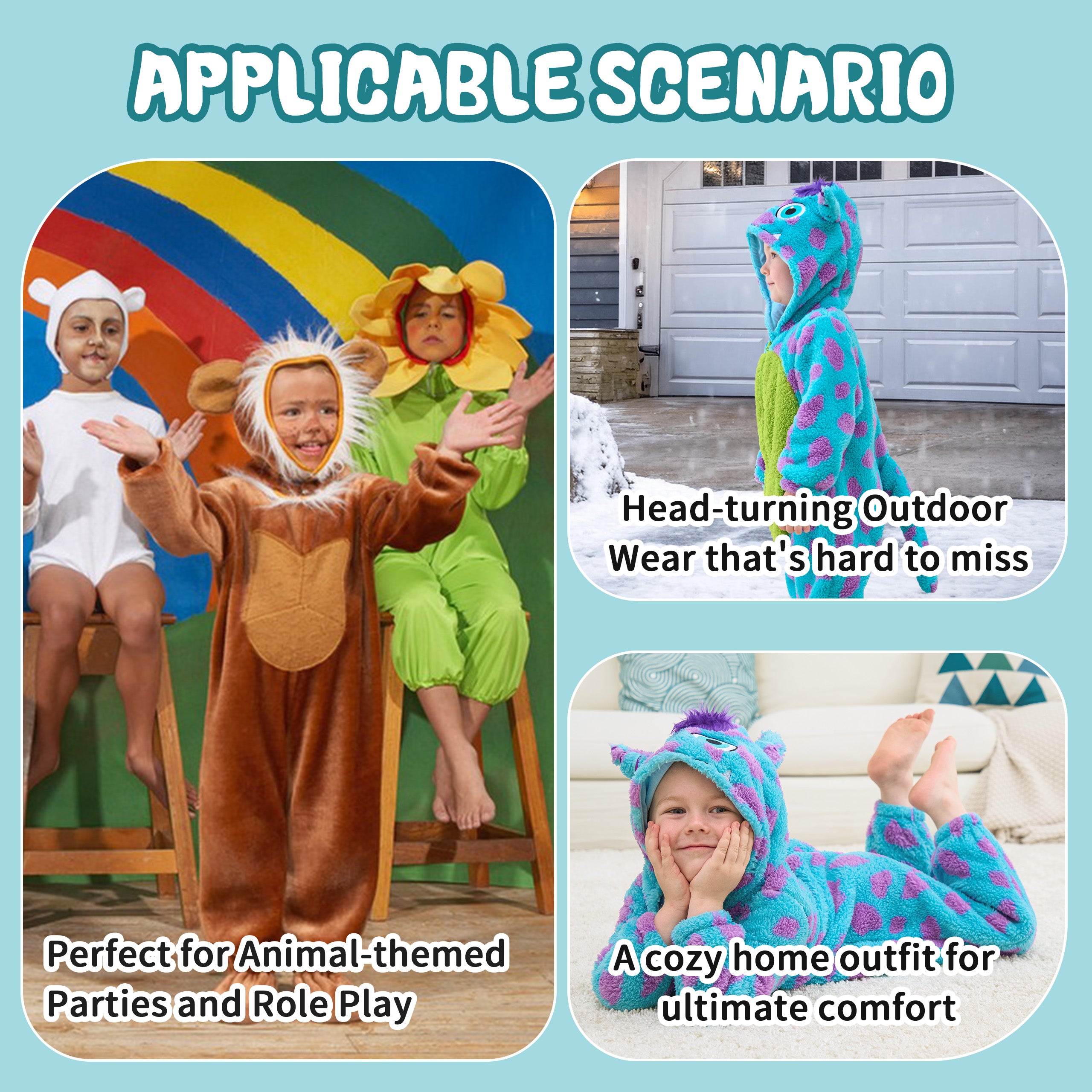 Baby Toddler Animal Costume Cute Fleece Warm Onesie