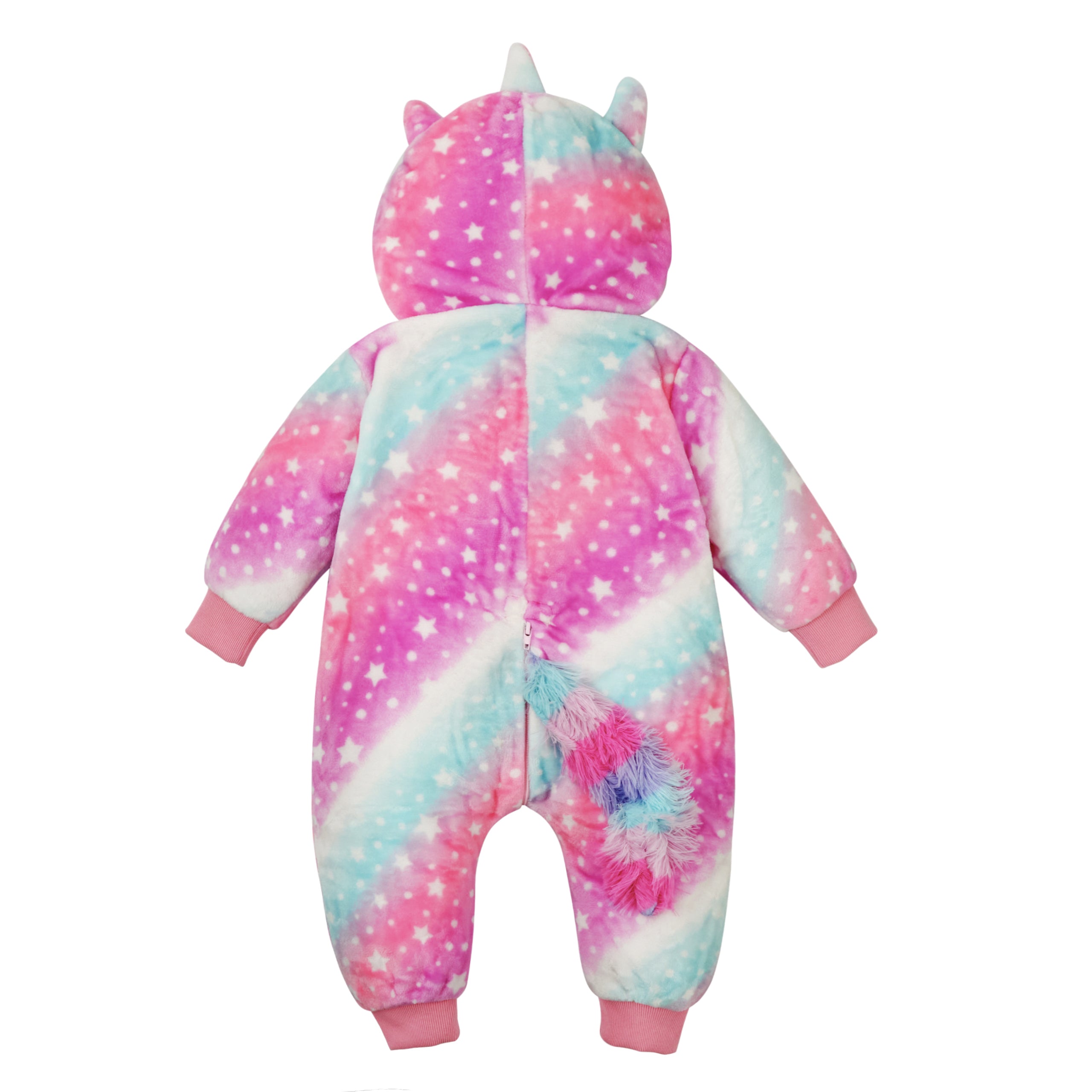 Lolanta Baby Toddler Girls Unicorn One-piece Fleece Hooded Rompers