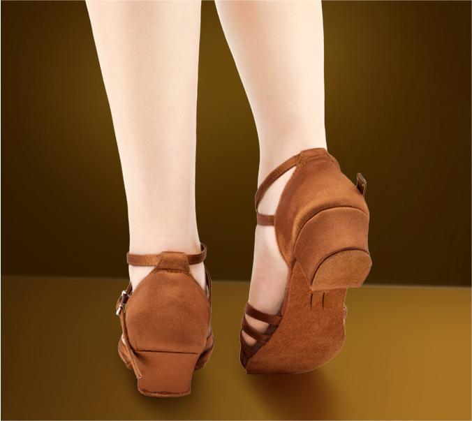LOLANTA Girl's Ballroom Tango Salsa Latin Dance Shoes Low Heel Shoes