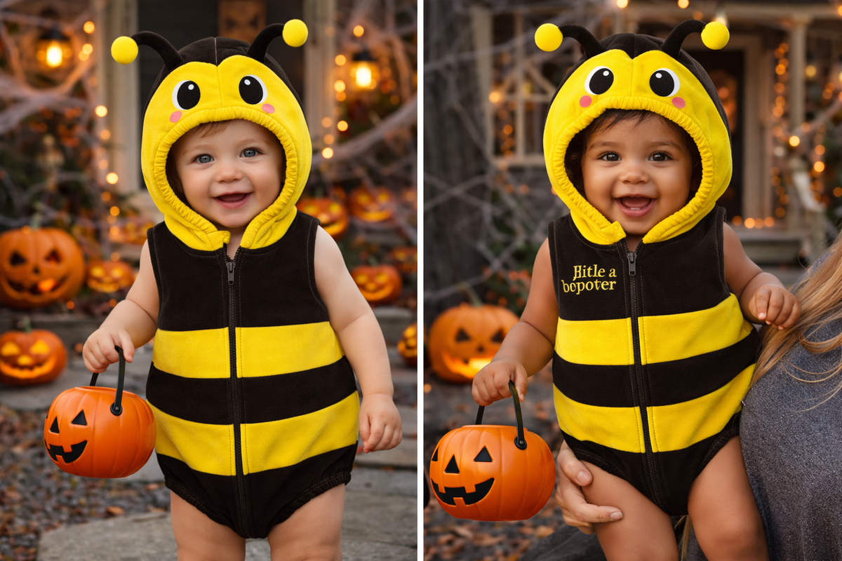 3Pcs Baby Toddler Bee Costume Halloween Onesie