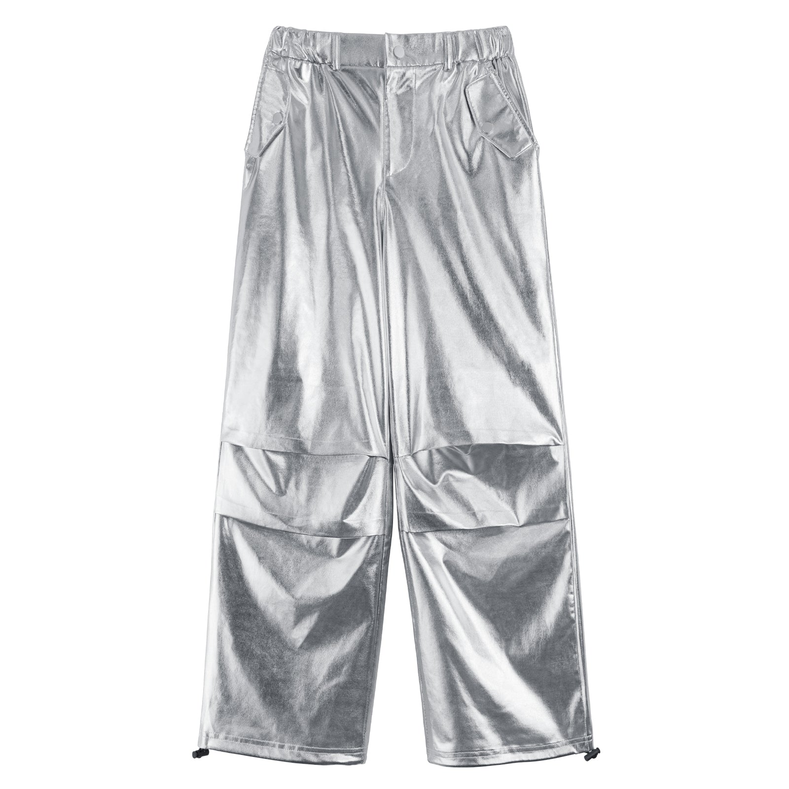 Girls Metallic Jogger Pants Shiny Jazz Street Hip Hip Dance Pants