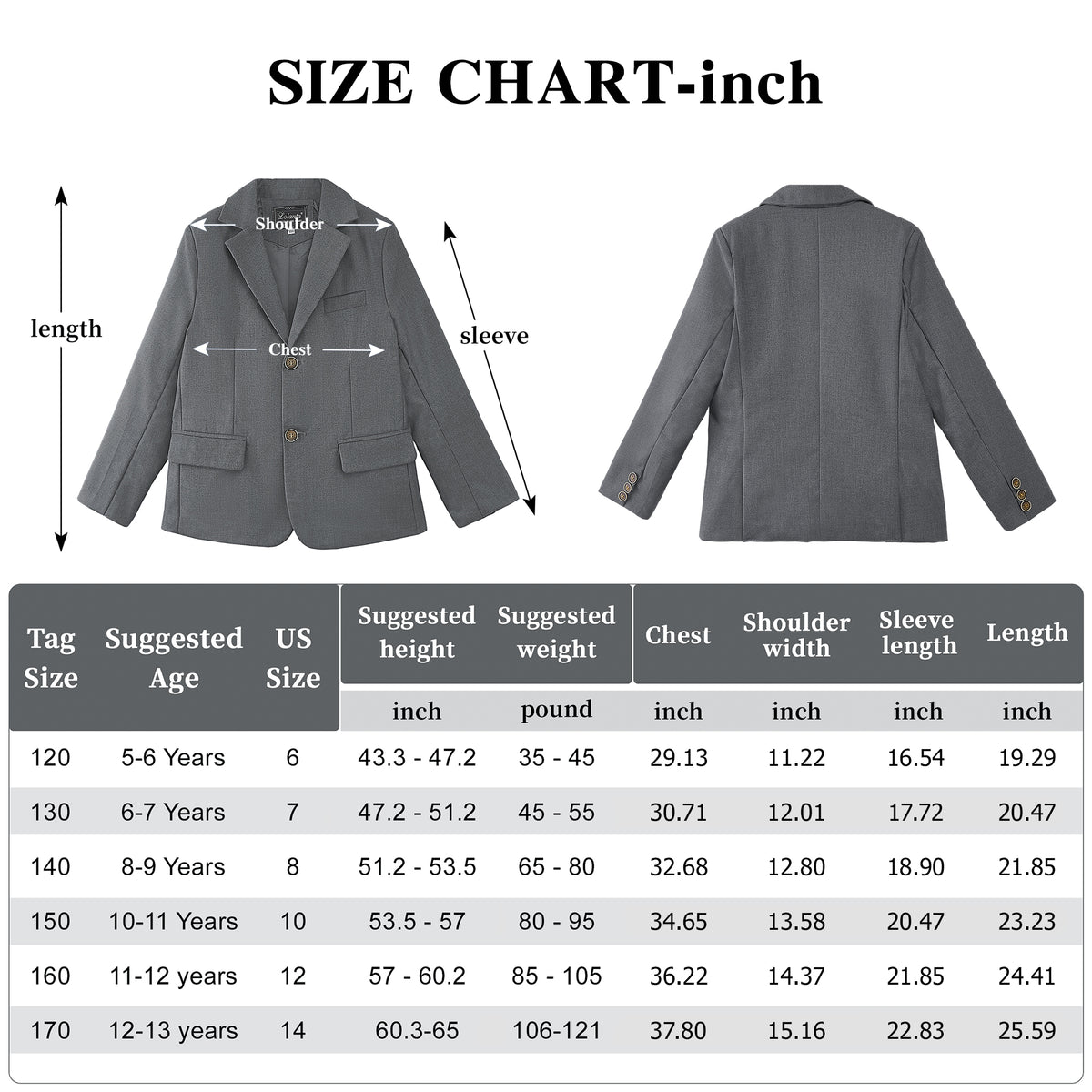 Boys Blazer Kids Suit Jacket Sport Coat