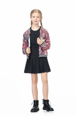 Girls Sequin Jacket Long Sleeve Kids Bomber Coats