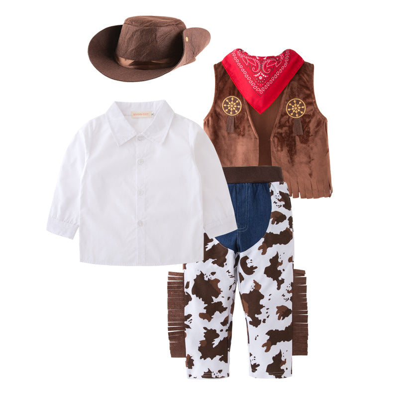 LOLANTA Kids Halloween Cowboy Masquerade Costume Set Cosplay Outfits