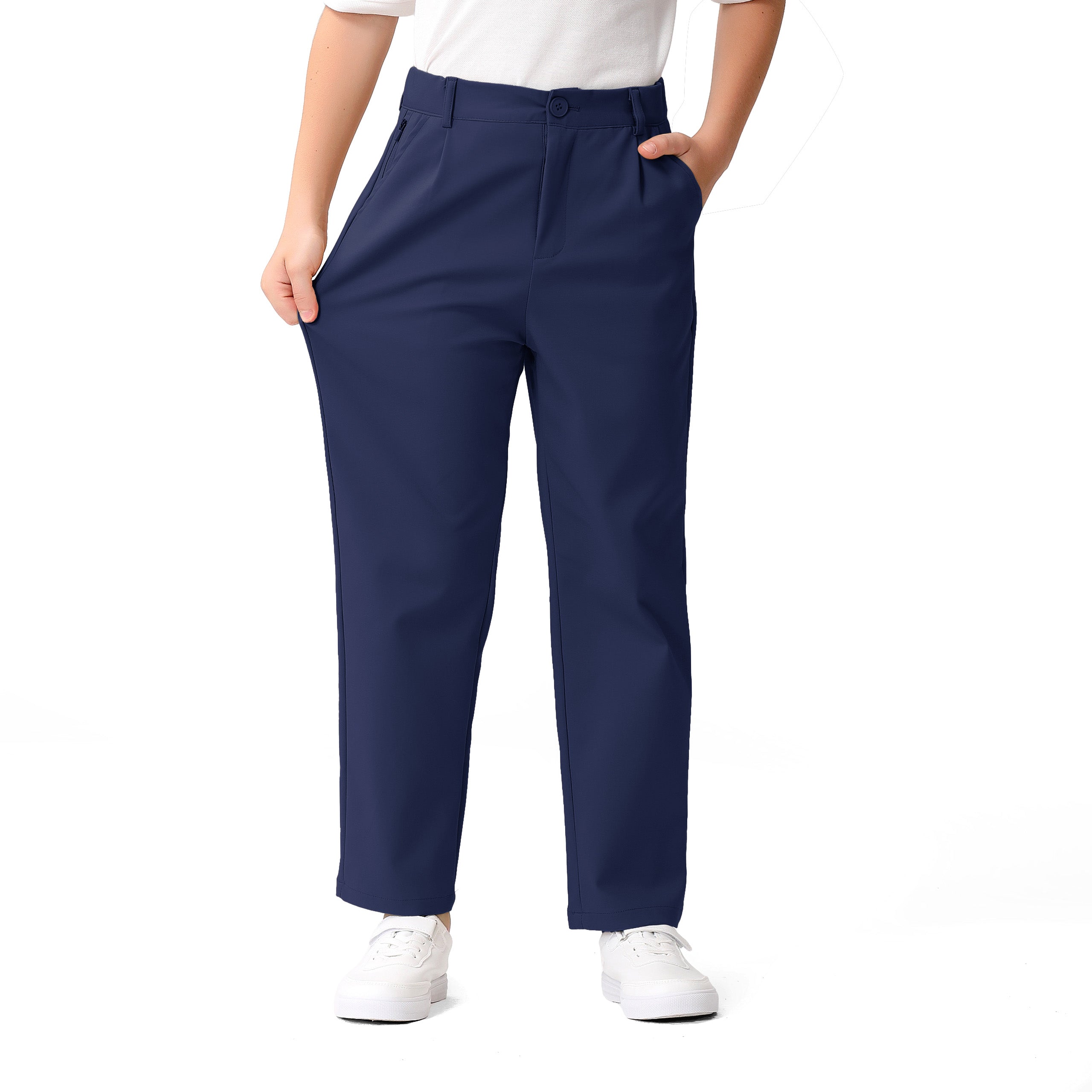 Boys Golf Dress Pants, Athletic Stretch Quick Dry Uniform Chino