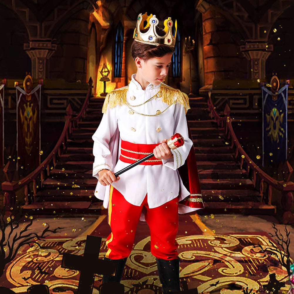 Boy's Prince Charming Costume Halloween Cosplay Fancy Outfit