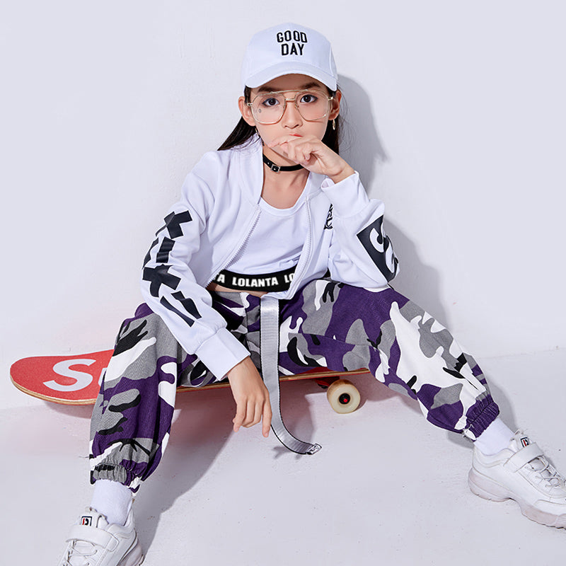 LOlanta Girls Hip Hop Street Dance Camouflage suits