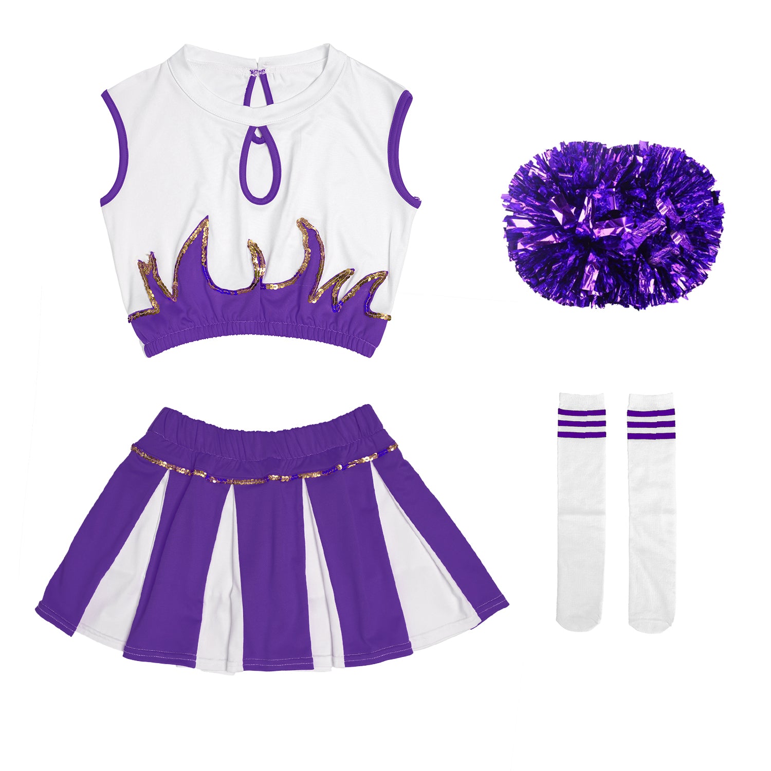 [VIP]Girl's Cheerleader Stage Performance Gym Outfit