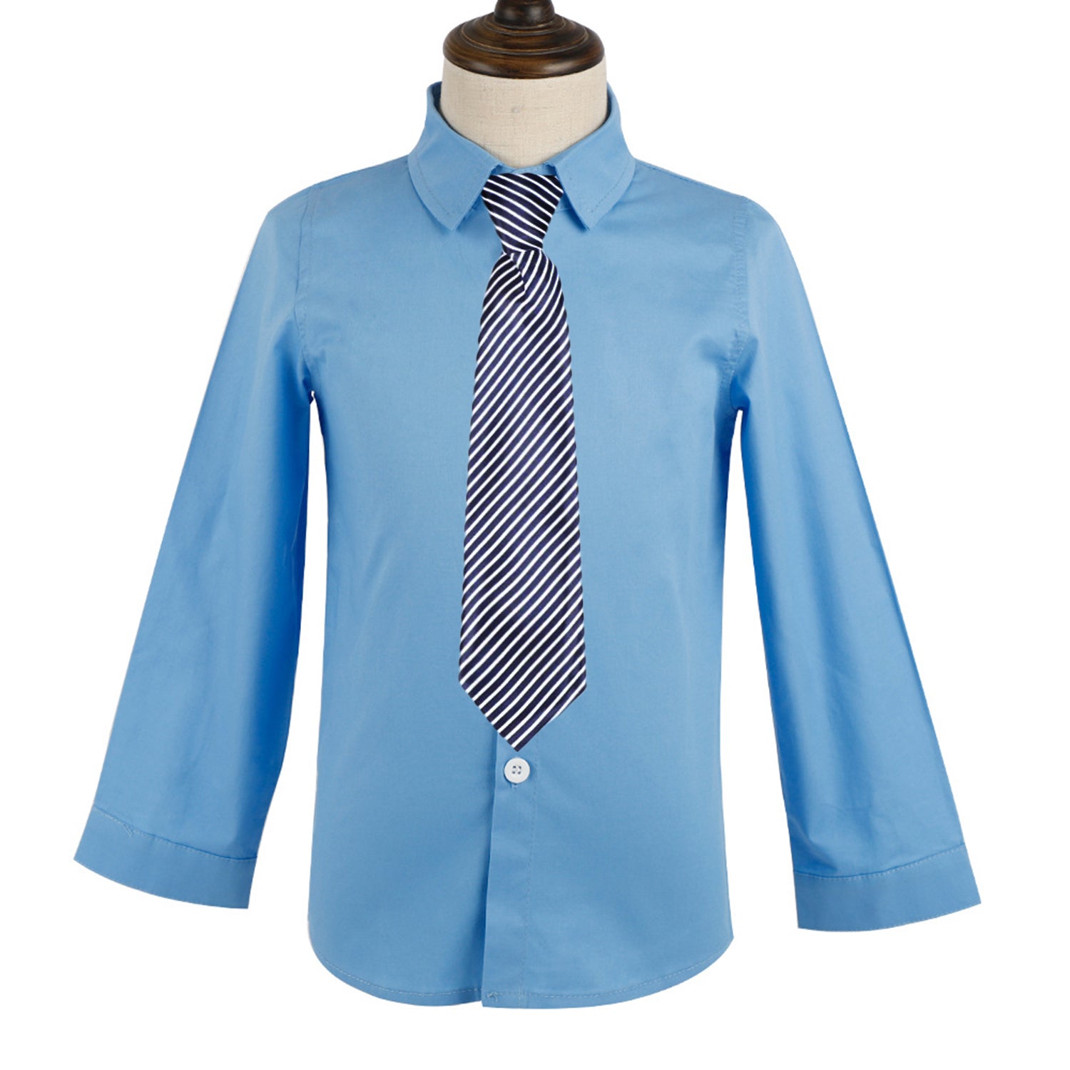 LOLANTA Boy's School Formal Ceremony Long Sleeves Shirt Bowtie Necktie