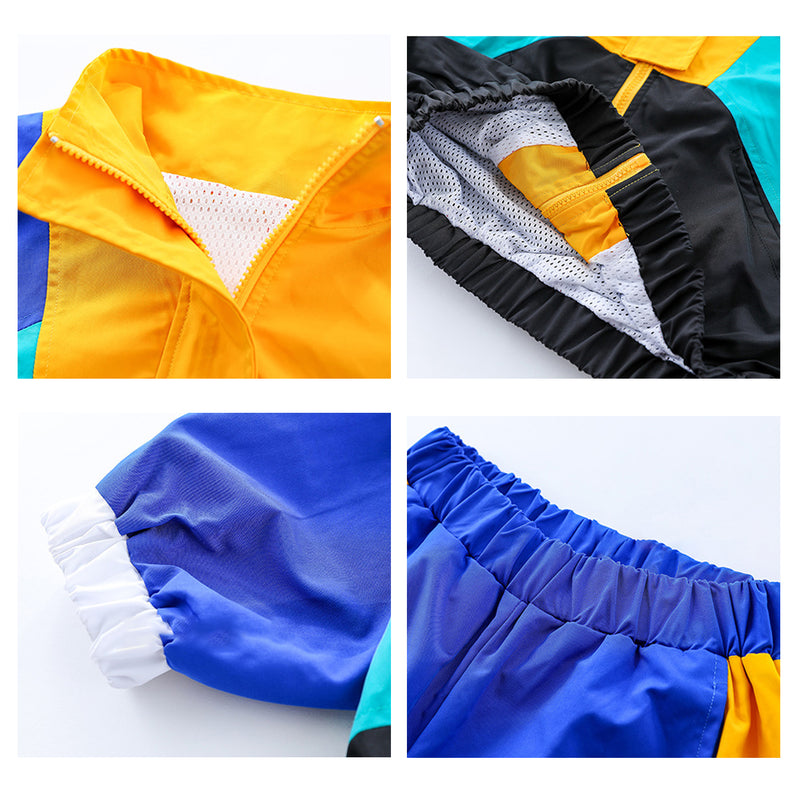 Unisex Kid's Jacket Track Pants Hip Pop Streetwear Jogger Set