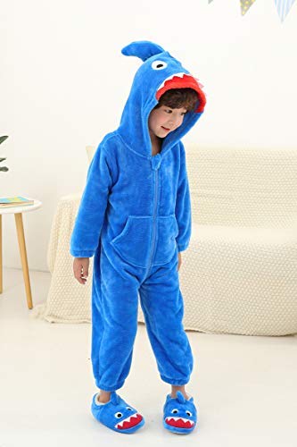 Unisex Kids Animal Hooded Soft One-piece Pajamas