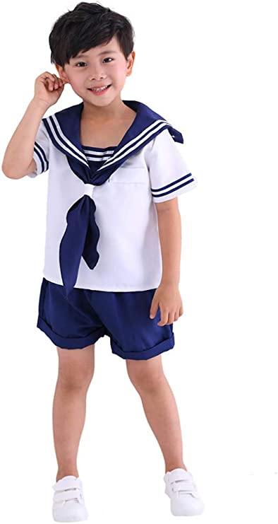 Unisex Girl's Boy's Sailor Navy Outfit Halloween Cosplay Outfit