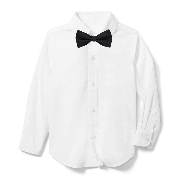 LOLANTA Boy's School Formal Ceremony Long Sleeves Shirt Bowtie Necktie