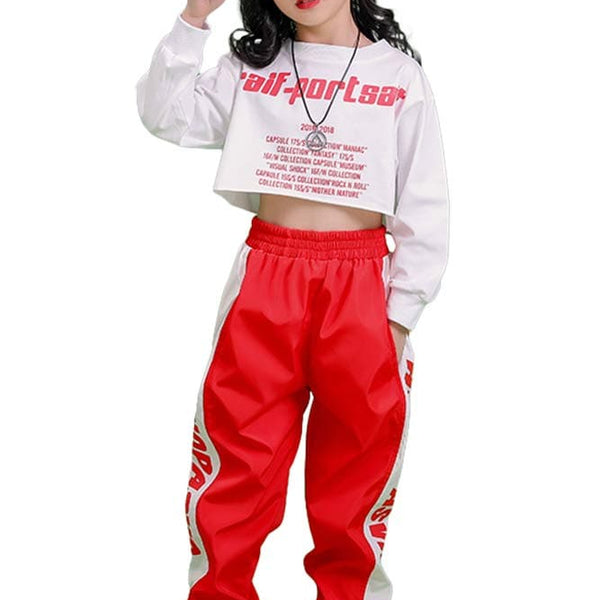 LOLANTA 4-16 Years Girls Hip Hop Street Dance Clothes Long Sleeve Crop Tops  Sport Jogger Pants Costume Competition Casual Wear - AliExpress