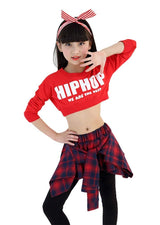 [VIP]Girl's Hip Hop Jazz Cropped Tops Culottes Pantskirts Set