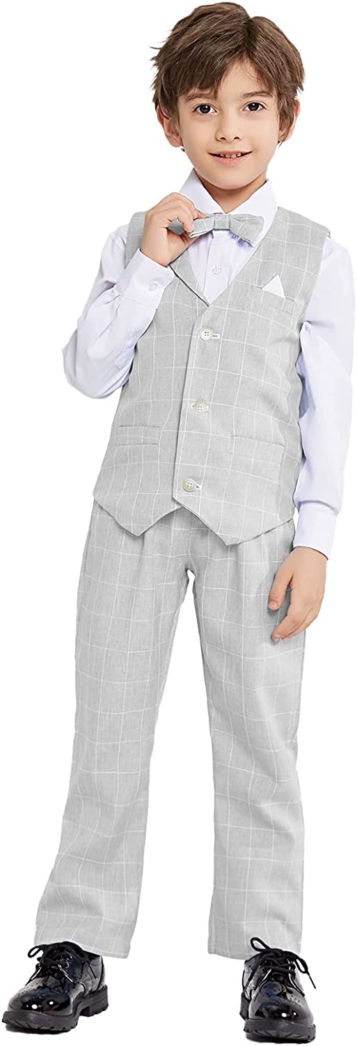 LOlanta 4pcs Boys Vest Formal Suits Wedding Ring Bearer Outfits – LOlanta  Official Site