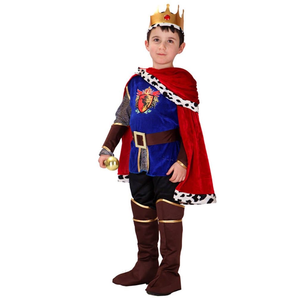 Boy's Prince King Cosplay Outfit Set for Halloween Christmas Party