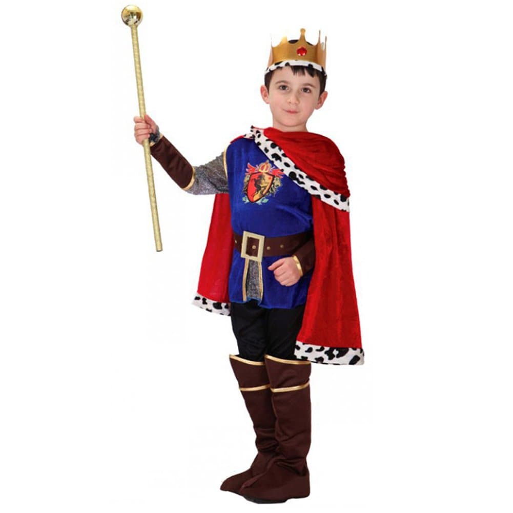 Boy's Prince King Cosplay Outfit Set for Halloween Christmas Party