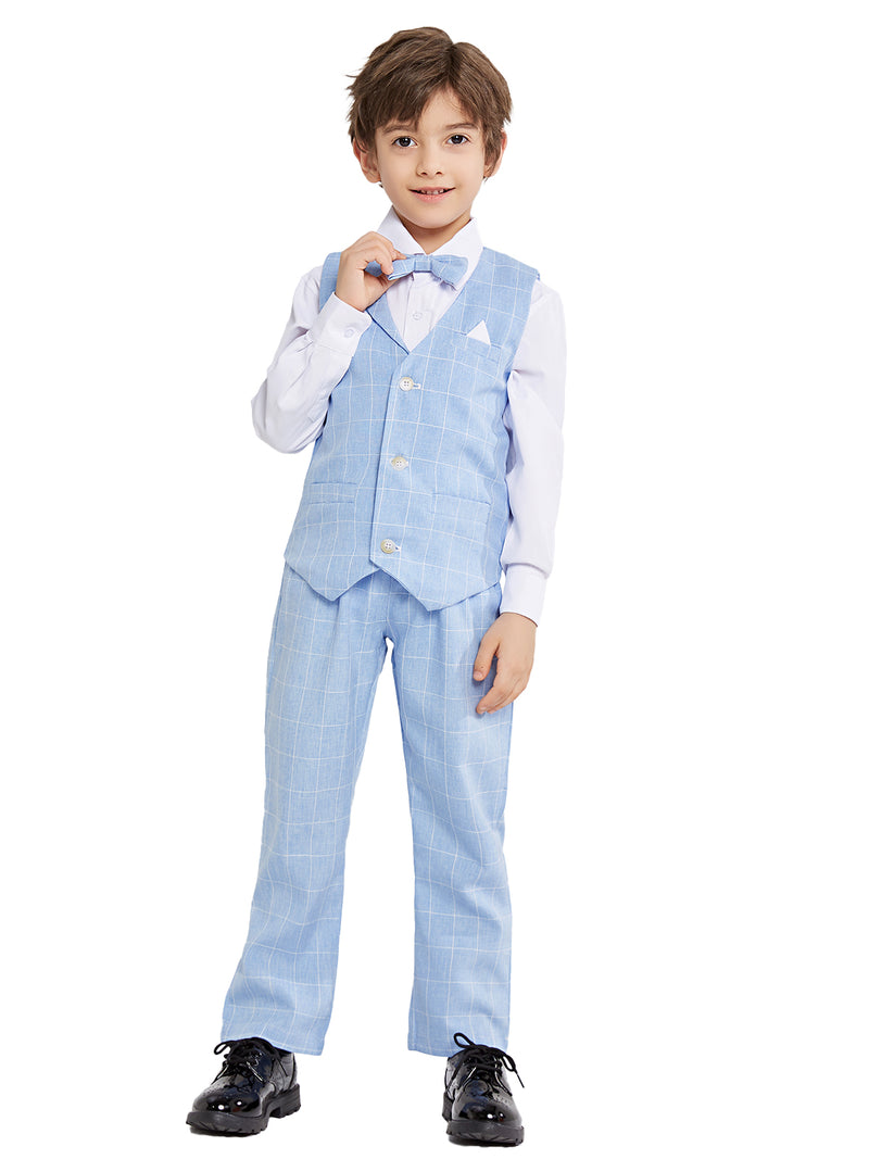 Boy's Vest Formal Suits Wedding Ring Bearer Outfits
