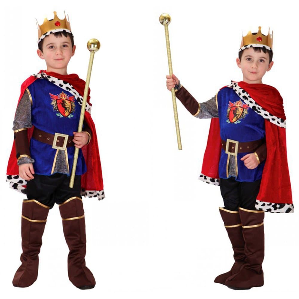 Boy's Prince King Cosplay Outfit Set for Halloween Christmas Party