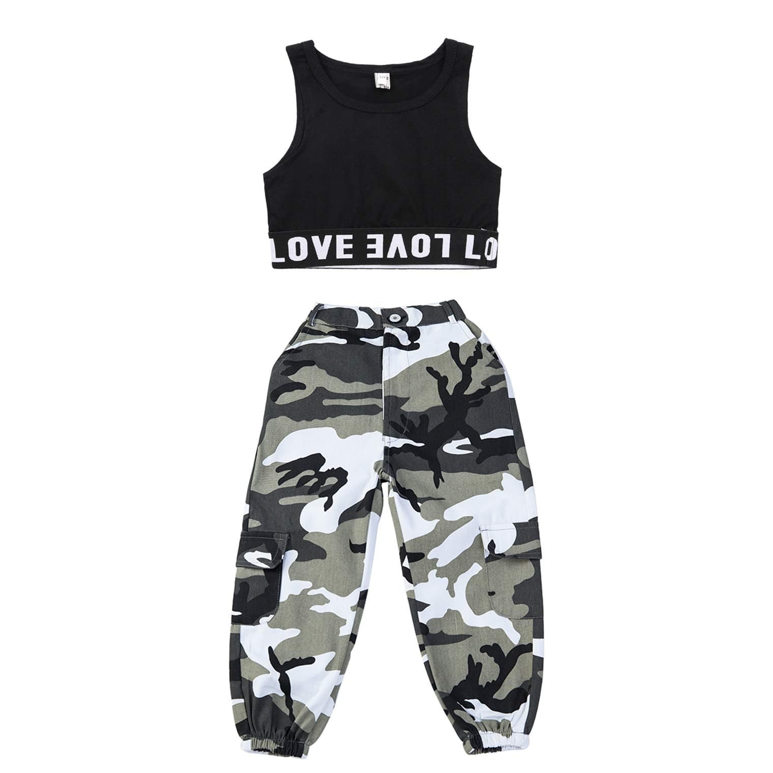 [VIP]Girls Hip Hop Street Dance Squad Camouflage suits