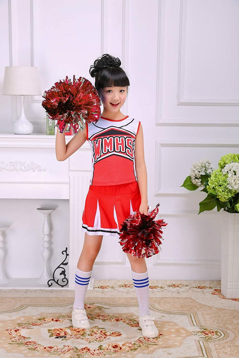 [VIP]Girl's Cheerleading sleeveless Top Skirt Stage Dress