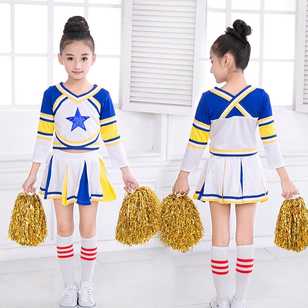 [VIP]Girl's Cheering Squad Costume Sports Gym Stage Uniform