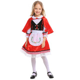 LOLANTA Girl's Little Red Riding Hood Costume Halloween Cosplay Party Dress Outfits