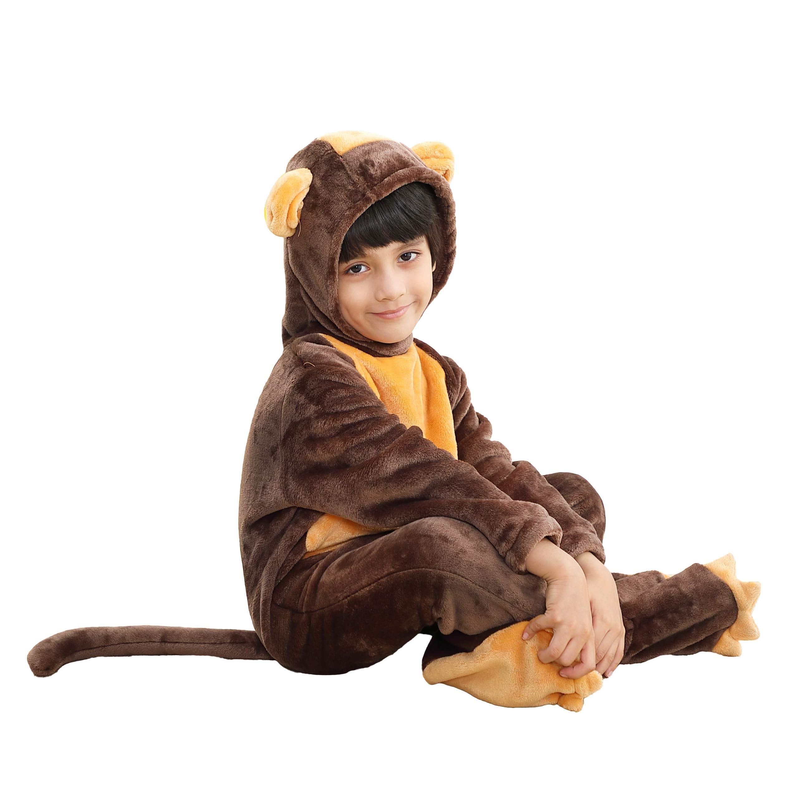 Kid's Toddler Monkey Animal Pajamas Onesie Soft Loungewear Halloween