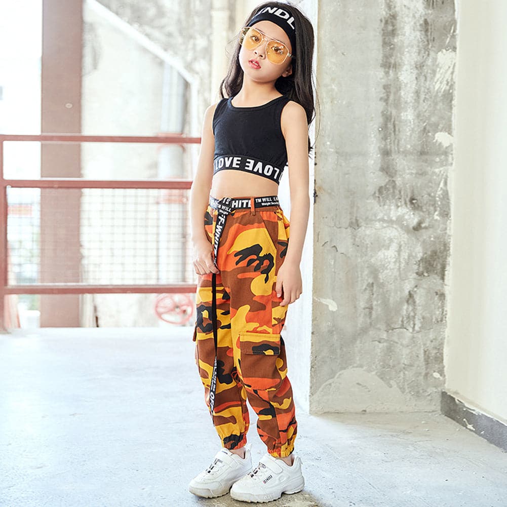 [VIP]Girls Hip Hop Street Dance Squad Camouflage suits