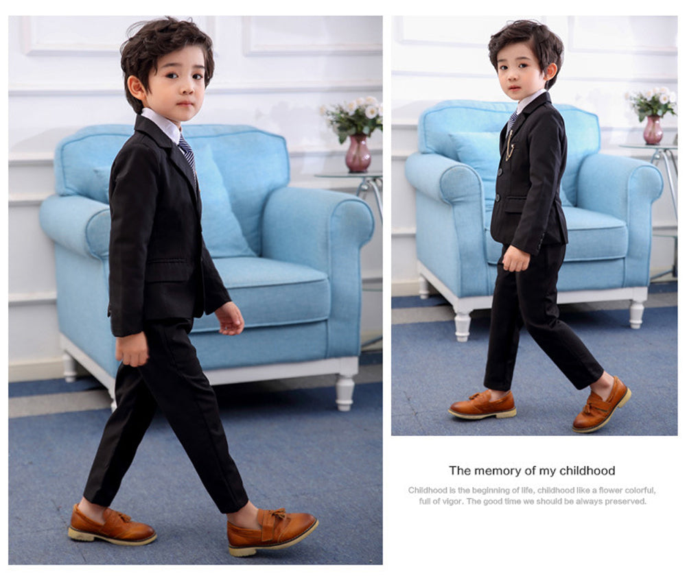 Boy's Business Formal Blazer Pants outfits Ceremony Party