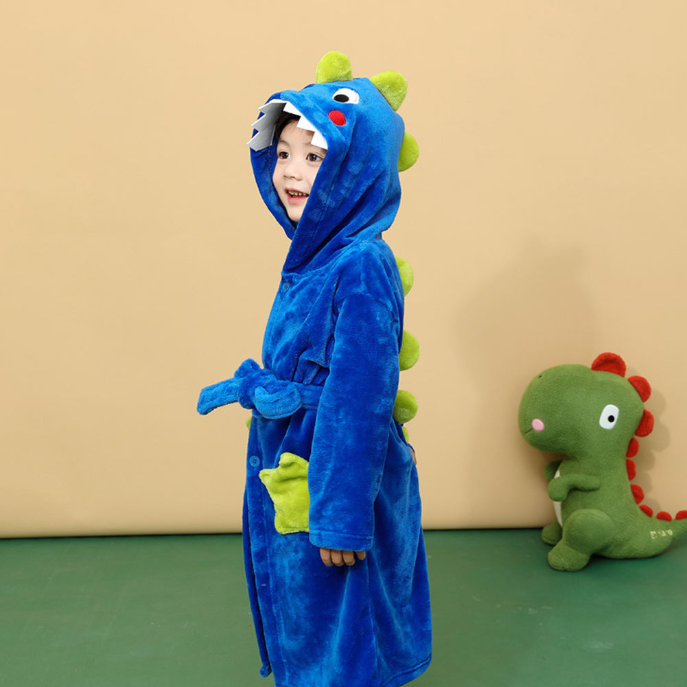 Unisex Boy's Girl's Hooded Bathrobe Onesies Animal