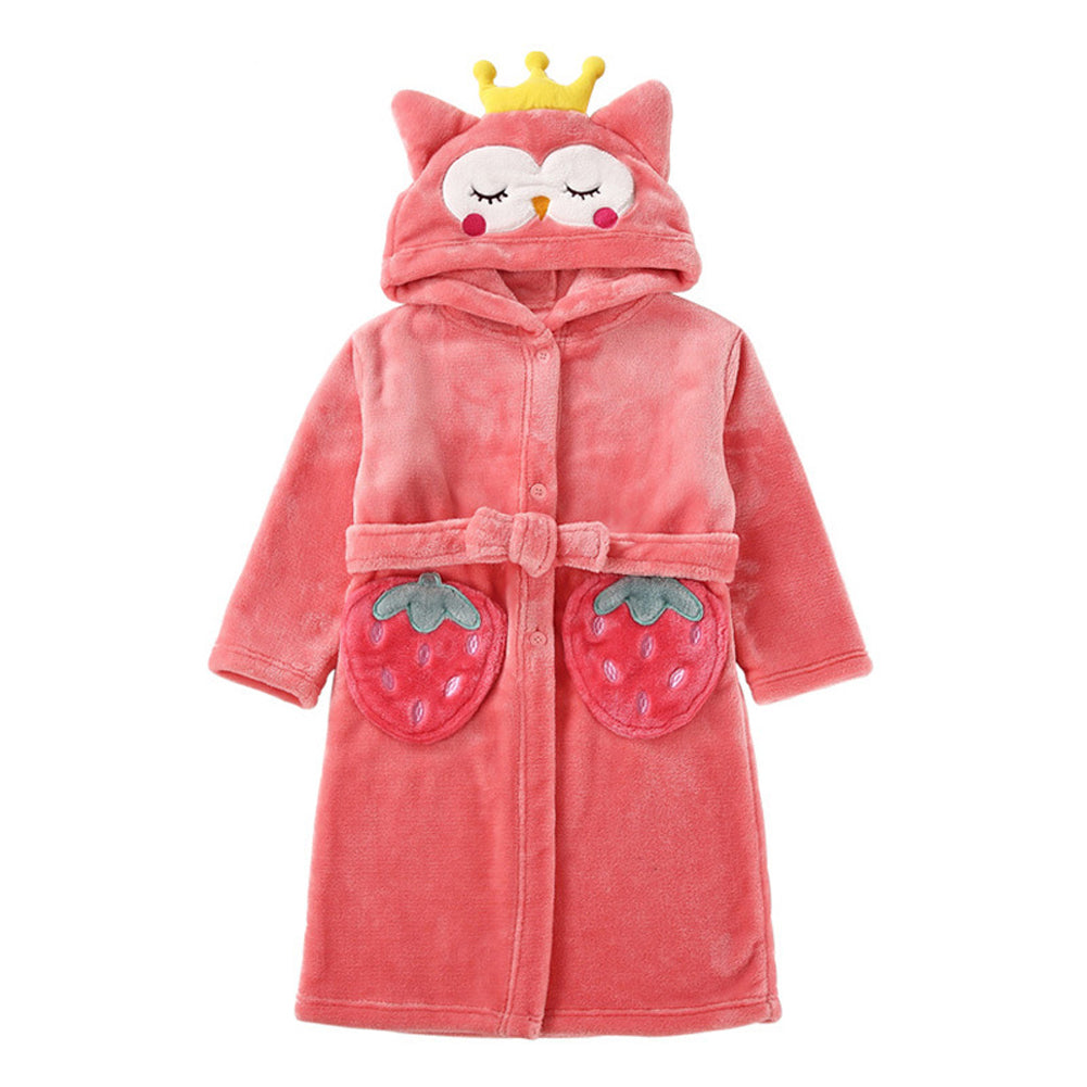 Unisex Boy's Girl's Hooded Bathrobe Onesies Animal