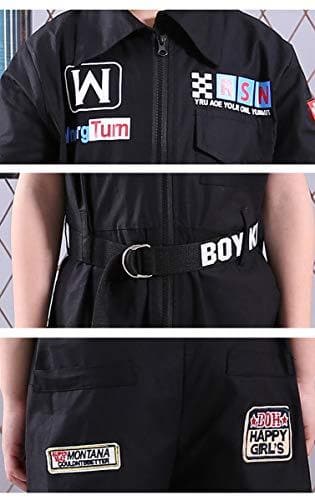 Unisex Classic Boy's Girl's Zip-Front Jumpsuit  Coveralls Street Dance Outfit