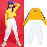 Girl's Casual Long Sleeve Pullover Tops Sweatpants Jogger Dance Outfit