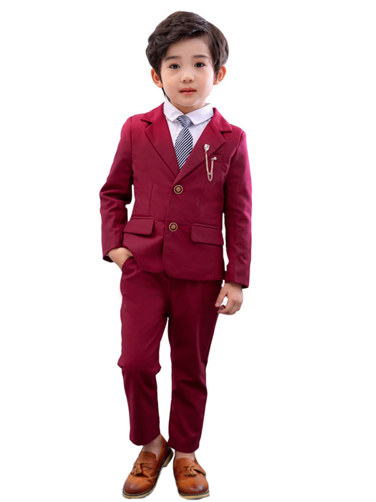 Boy's Business Formal Blazer Pants outfits Ceremony Party