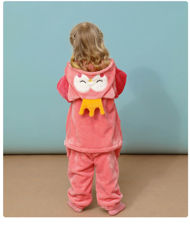 Unisex Kids Flannel Onesie Pajamas Soft Plush Sleepwear
